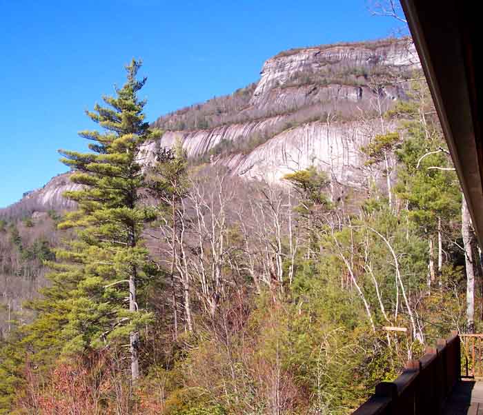 Cashiers architects have the opportunity to orient local homes to views such as this: Whiteside Mountain, the oldest mountain on Earth, according to geologists.  This photo taken by Rand Soellner Architect from one of his client's projects in the Cashiers area.  (C)Copyright 2005-2010 Rand Soellner, All Rights Reserved Worldwide.